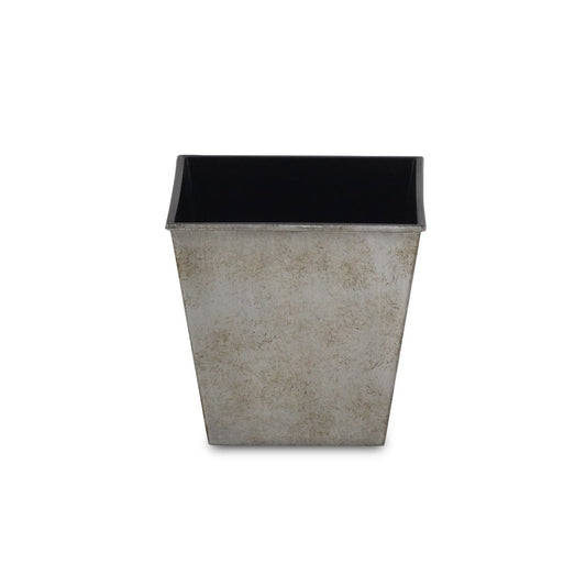 5" Gray Recycled Plastic Indoor Outdoor Square Pot Planter