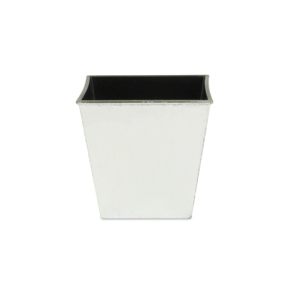 5" Silver Recycled Plastic Indoor Outdoor Square Pot Planter