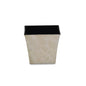 7" Cream Recycled Plastic Indoor Outdoor Square Pot Planter