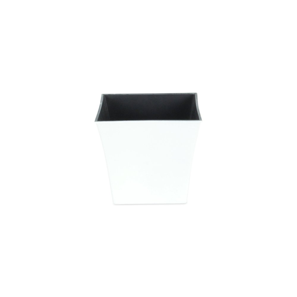 7" White Recycled Plastic Indoor Outdoor Square Pot Planter