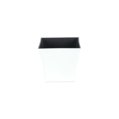 7" White Recycled Plastic Indoor Outdoor Square Pot Planter