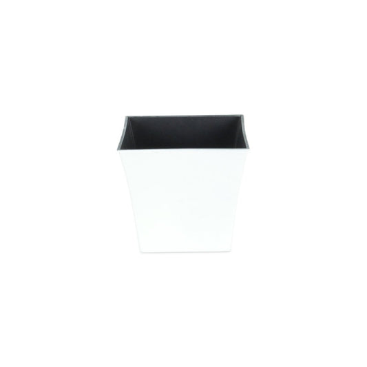 7" White Recycled Plastic Indoor Outdoor Square Pot Planter