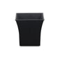7" Black Recycled Plastic Indoor Outdoor Square Pot Planter