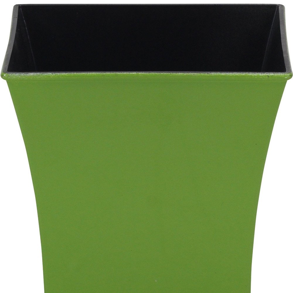 7" Lime Green Recycled Plastic Indoor Outdoor Square Pot Planter