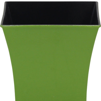 7" Lime Green Recycled Plastic Indoor Outdoor Square Pot Planter