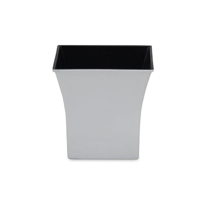 7" White Recycled Plastic Indoor Outdoor Square Pot Planter