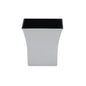 7" White Recycled Plastic Indoor Outdoor Square Pot Planter