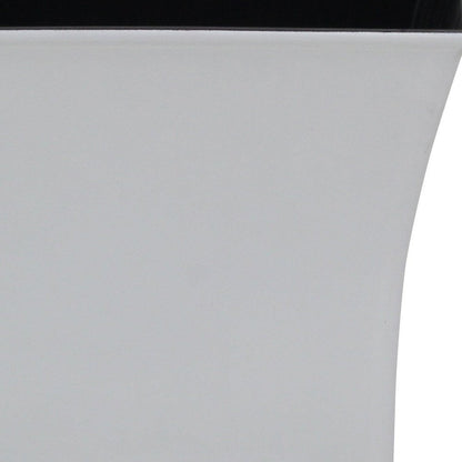 7" White Recycled Plastic Indoor Outdoor Square Pot Planter