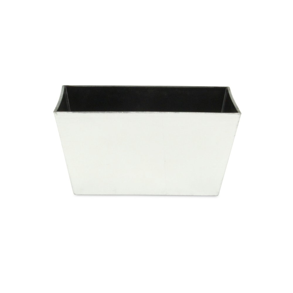 8" Silver Recycled Plastic Indoor Outdoor Rectangular Planter Box