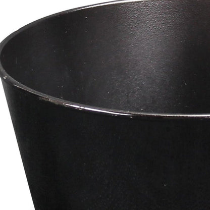 10" Black Recycled Plastic Indoor Outdoor Round Pot Planter