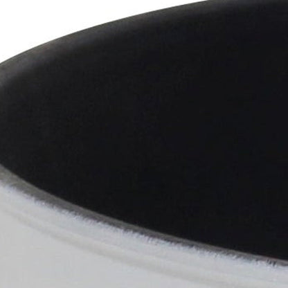 10" White Recycled Plastic Indoor Outdoor Round Pot Planter