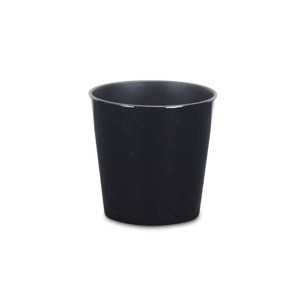 5" Black Recycled Plastic Indoor Outdoor Round Pot Planter