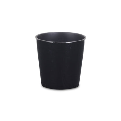 5" Black Recycled Plastic Indoor Outdoor Round Pot Planter