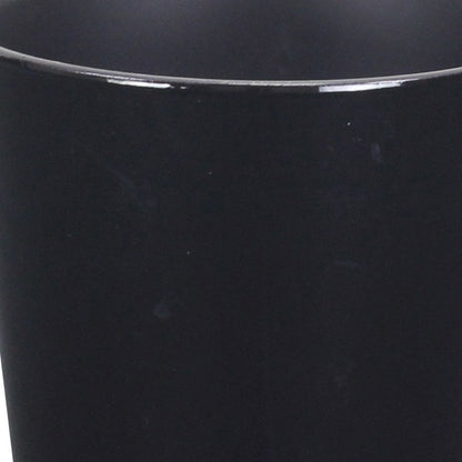 5" Black Recycled Plastic Indoor Outdoor Round Pot Planter