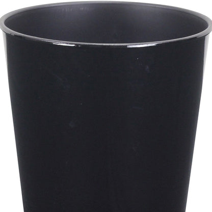 5" Black Recycled Plastic Indoor Outdoor Round Pot Planter