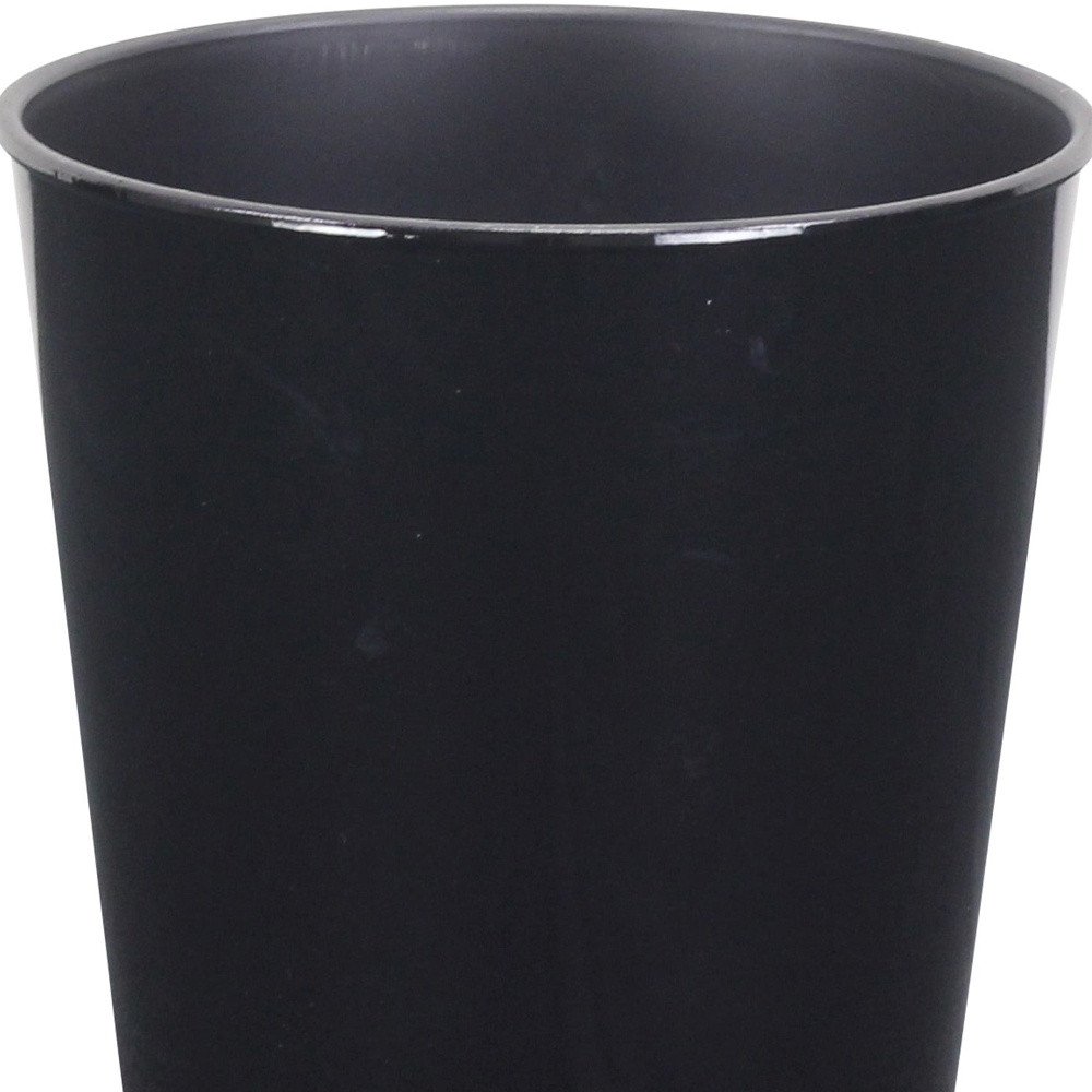 5" Black Recycled Plastic Indoor Outdoor Round Pot Planter