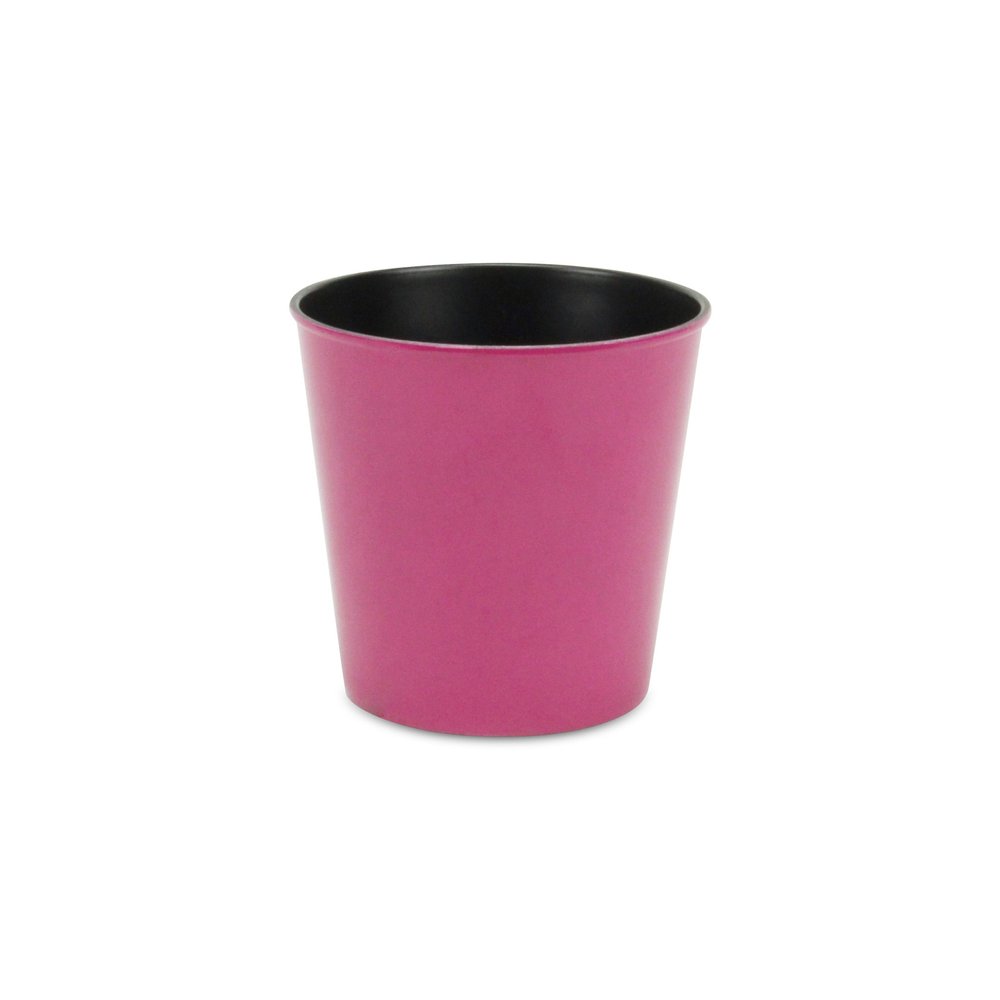 5" Hot Pink Recycled Plastic Indoor Outdoor Round Pot Planter