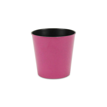 5" Hot Pink Recycled Plastic Indoor Outdoor Round Pot Planter