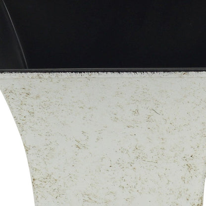 5" Cream Recycled Plastic Indoor Outdoor Square Pot Planter