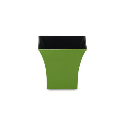 5" Lime Green Recycled Plastic Indoor Outdoor Square Pot Planter