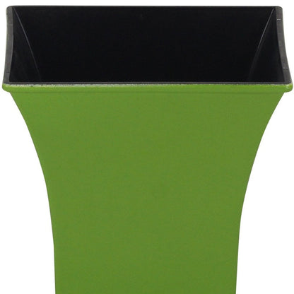 5" Lime Green Recycled Plastic Indoor Outdoor Square Pot Planter
