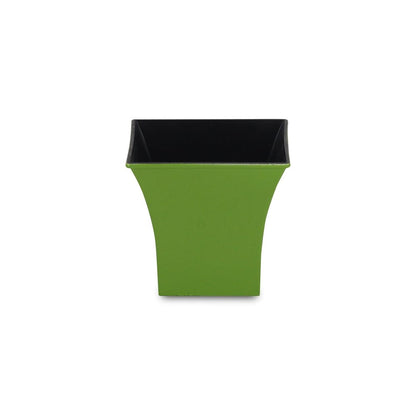 5" Lime Green Recycled Plastic Indoor Outdoor Square Pot Planter