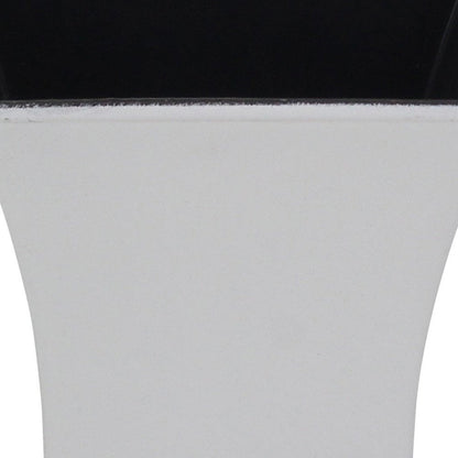 5" White Recycled Plastic Indoor Outdoor Square Pot Planter