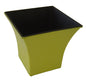 5" Yellow Recycled Plastic Indoor Outdoor Square Pot Planter