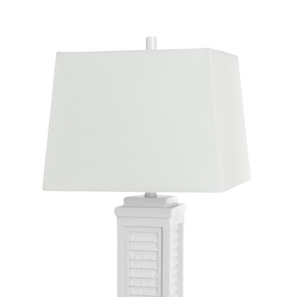 Set of Two 32" White Table Lamp Coastal With White Shade