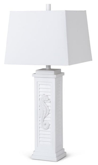 Set of Two 32" White Table Lamp Coastal With White Shade