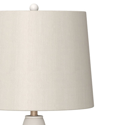 Set of Two 27" Blue White And Natural Coastal Buoy Table Lamps With Off White Empire Shade
