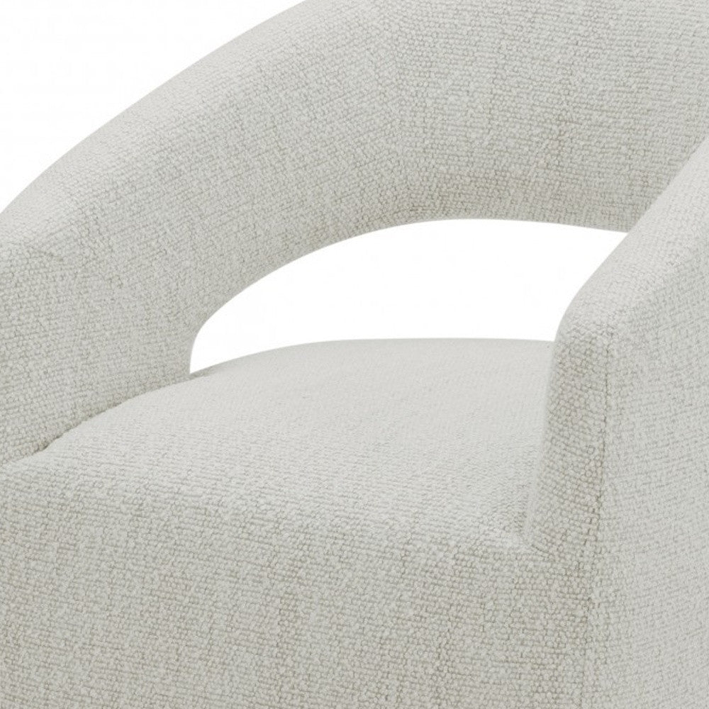 26" Cream Fabric Arm Chair