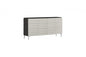 62" Gray Wood Six Drawer Double Dresser