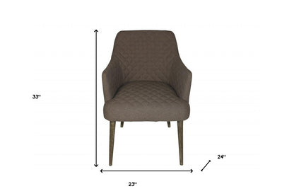 23" Gray Polyester Blend And Natural Solid Color Side Chair