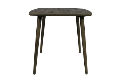 36" Brown Square Solid Wood And Metal Dining Table