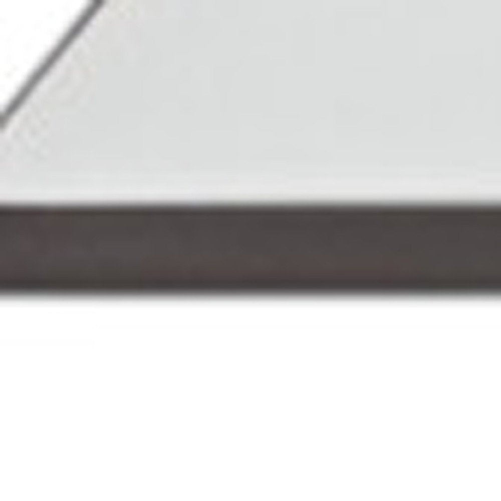 39" Clear and White Glass And Wood Square Pedestal Coffee Table With Shelf