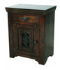 30" Dark Brown Solid Wood One Drawer Nightstand