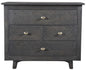 30" Gray Solid Wood Four Drawer Nightstand