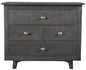 30" Gray Solid Wood Four Drawer Nightstand