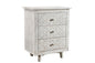 30" White Three Drawer Nightstand