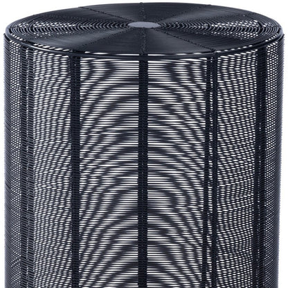 18" Black Round Wire End End Table