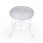 18" White Wire Round top End Table