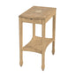 25" Beige Manufactured Wood Rectangular End Table With Shelf