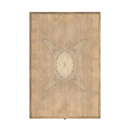 25" Beige Manufactured Wood Rectangular End Table With Shelf