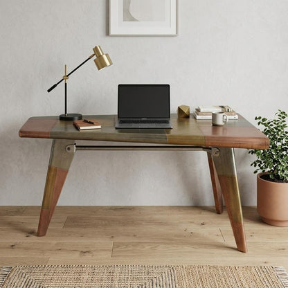 55" Copper Aluminum Writing Desk