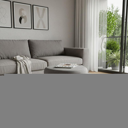 21" Gray Velvet Tufted Round Cocktail Ottoman