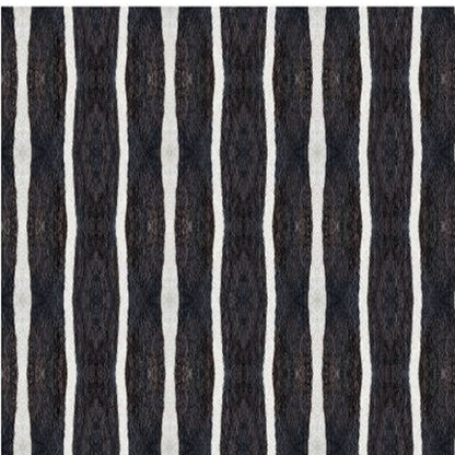 2' X 4' Black And White Modern Stripe Printed Vinyl Area Rug with UV Protection