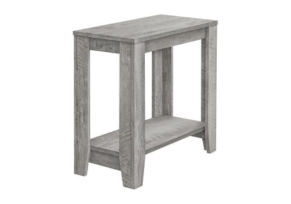 22" Light Gray Wood End Table With Shelf