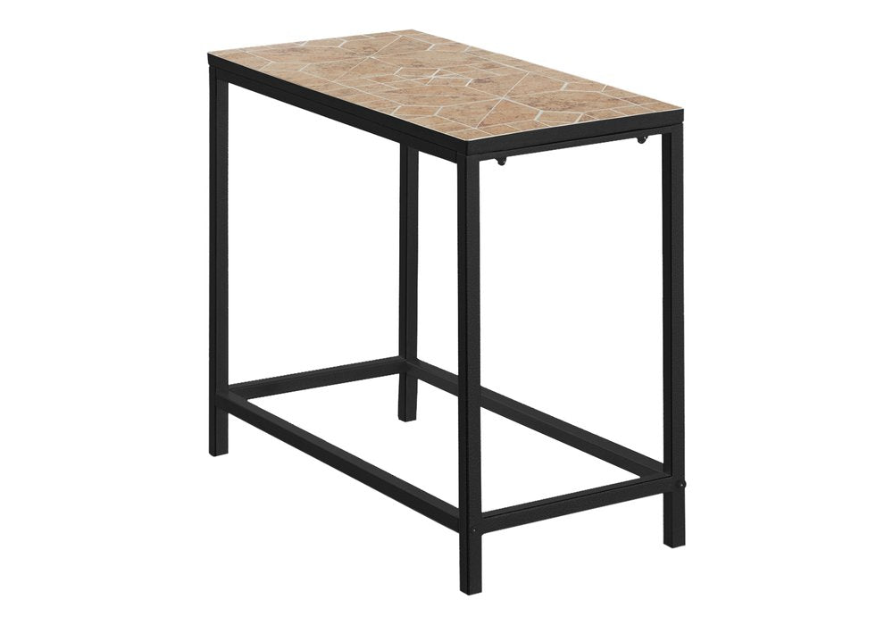 22" Brown Tile End Table