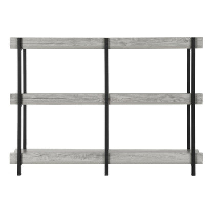 34" Black And Gray End Table With Three Shelves